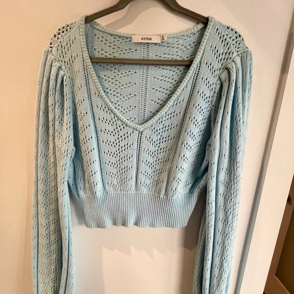 JustFab Cropped Knit Sweater